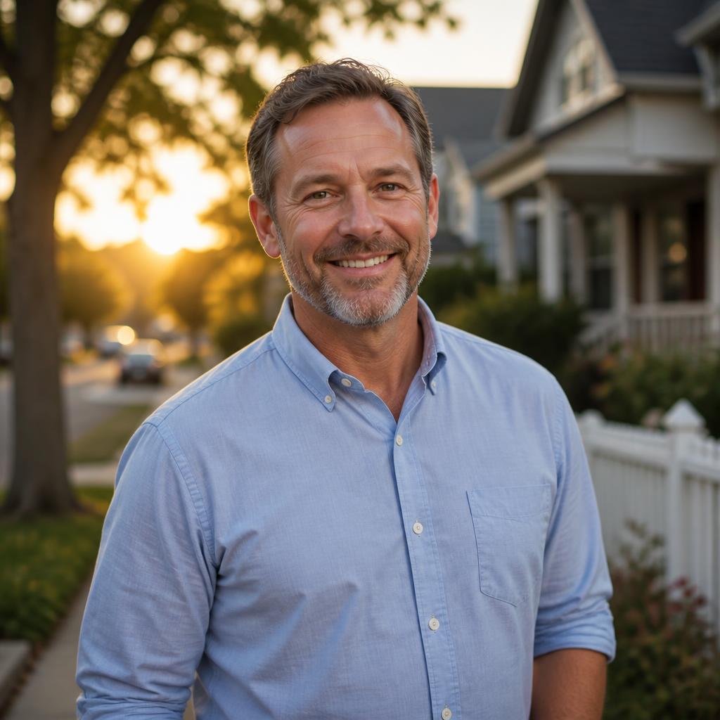 Cory Wallberg, founder of Rightsize Senior Care Advisors, standing on a West Jordan neighborhood street